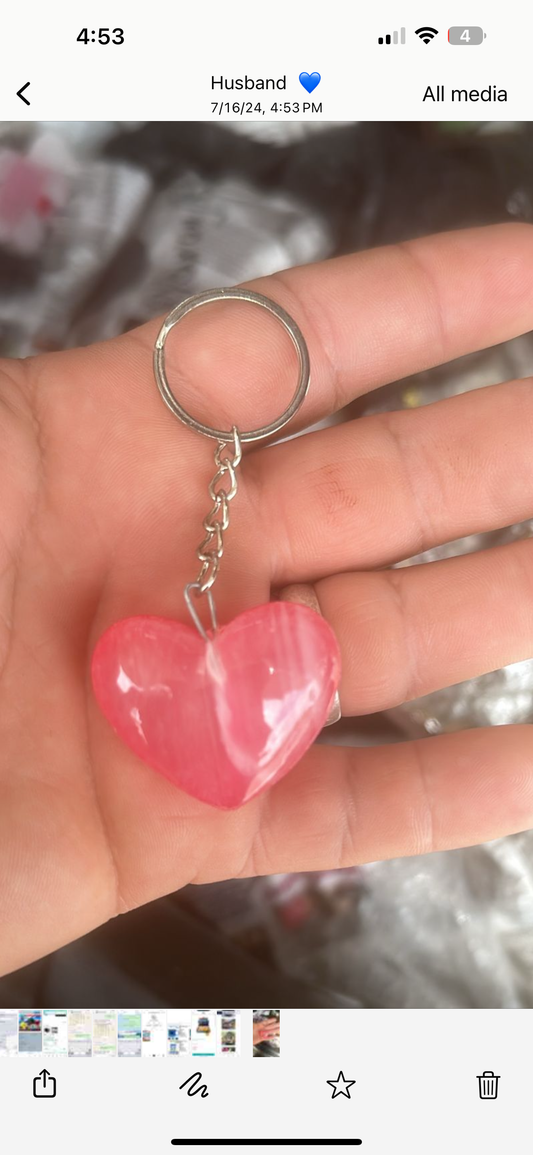 Onyx Heart keychain