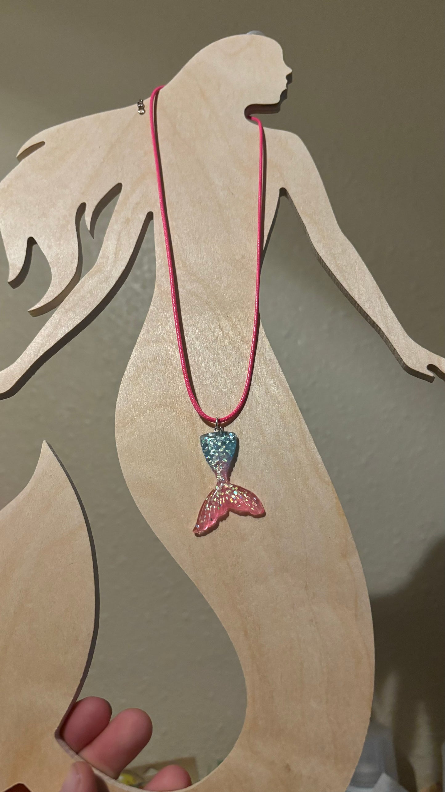 Mermaid Resin Tail Necklace