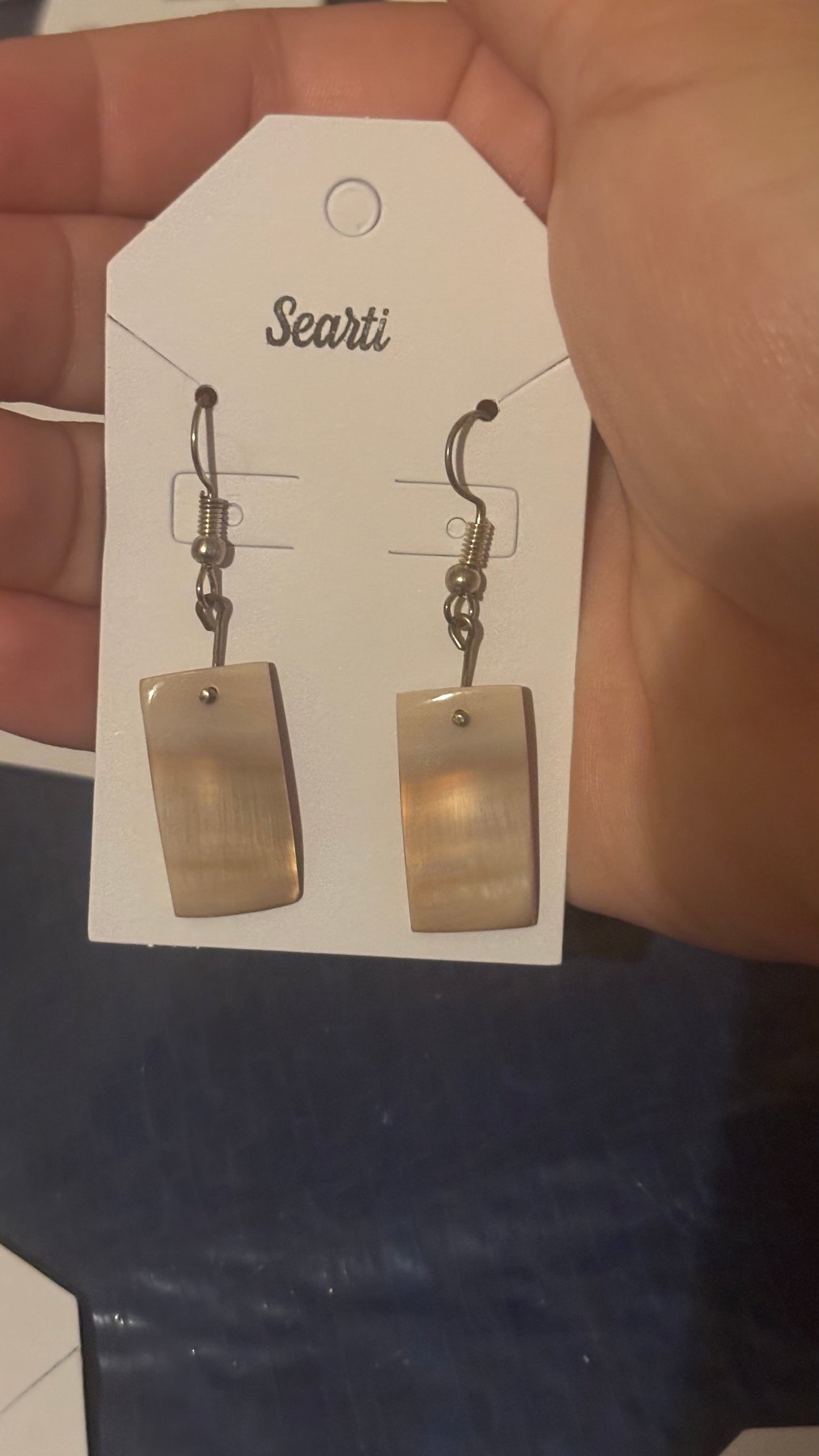 Polished Seashell Hook earring