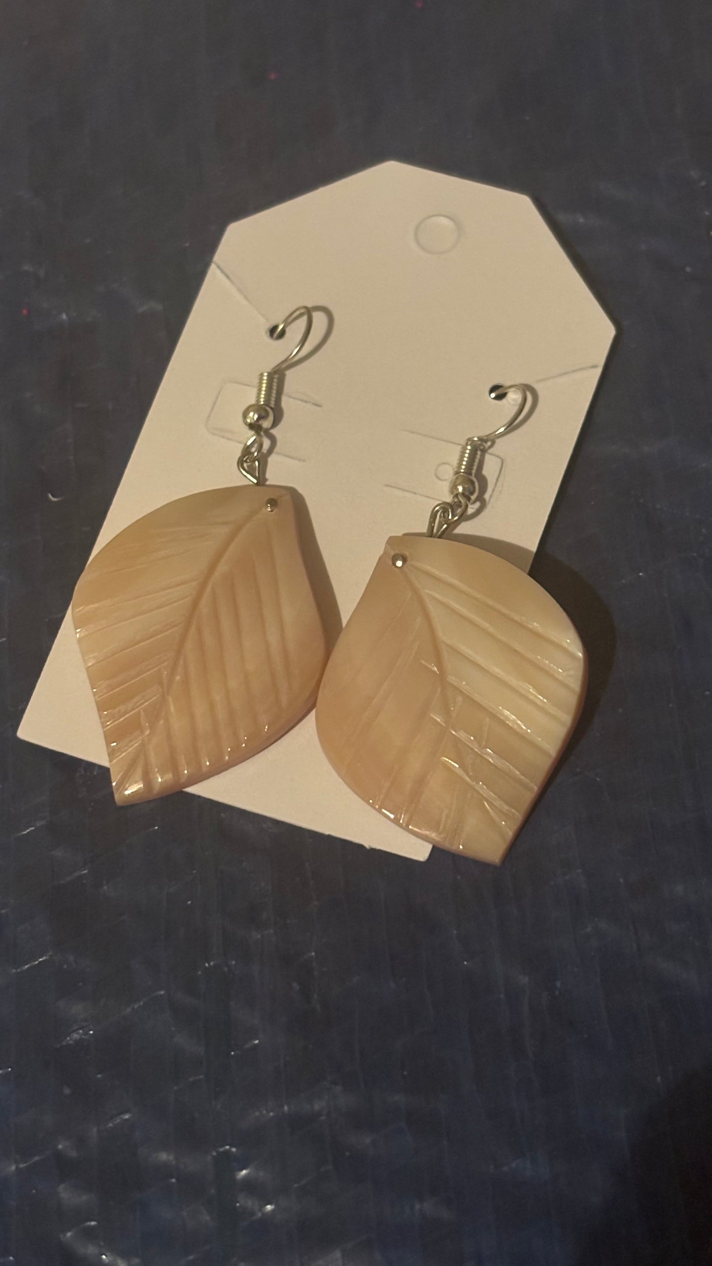 Polished Seashell Earrings