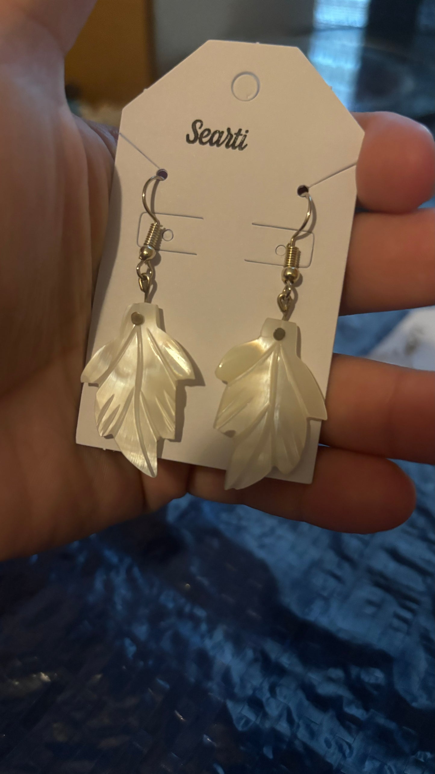 Polished Seashell Earring