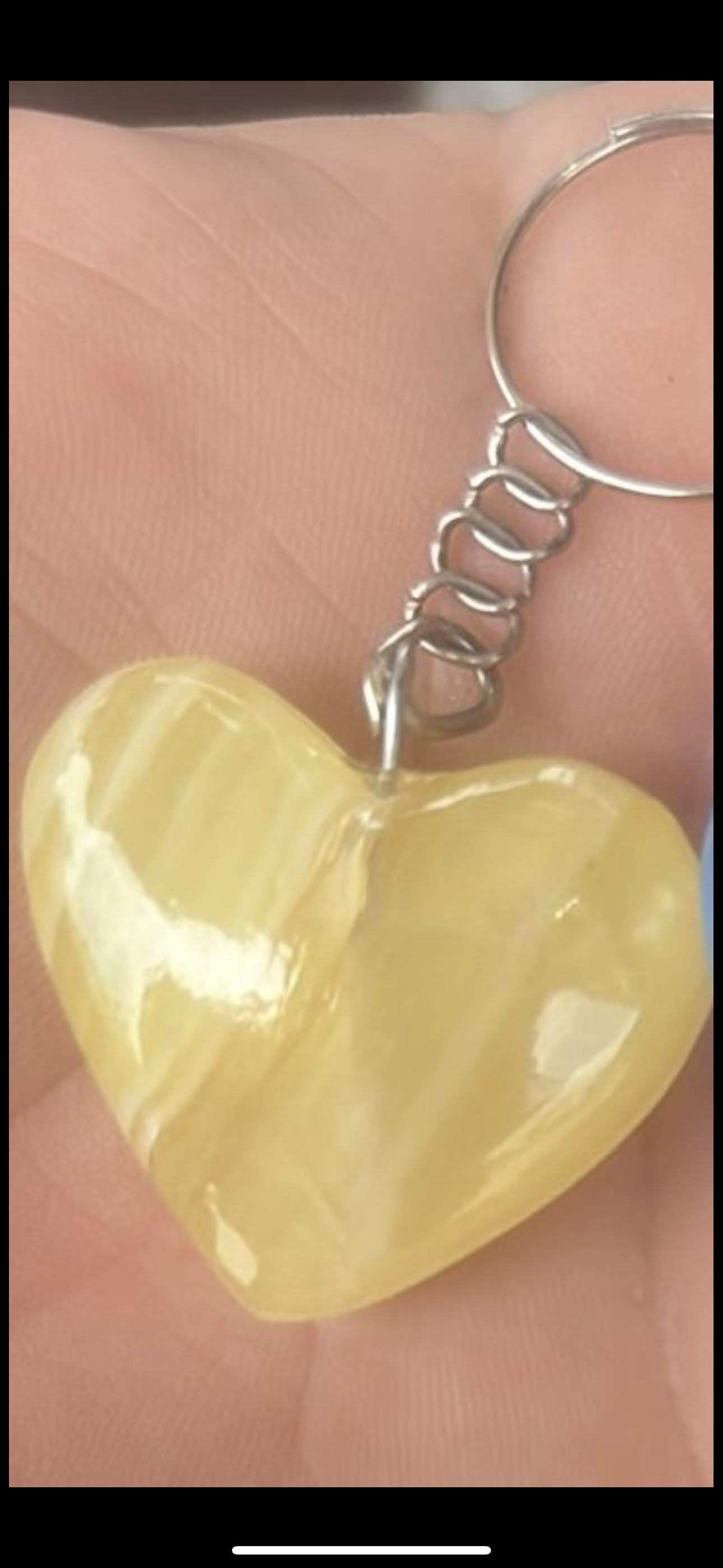 Onyx heart keychain